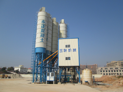 Pabrik pencampuran beton HZS120, peralatan hot spot untuk investor
